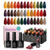 imageBeetles 25 Colors Gel Nail Polish Set 32PCS Yellow Orange Gel Polish Rustic Sonata with Base Coat Glossy ampamp Matte Top Coat White Blue Pink DIY Salon Soak Off UV Led Nails Gifts for Women00 Cozy Campfire