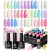 imageBeetles 25 Colors Gel Nail Polish Set 32PCS Yellow Orange Gel Polish Rustic Sonata with Base Coat Glossy ampamp Matte Top Coat White Blue Pink DIY Salon Soak Off UV Led Nails Gifts for Women20 Colors Dreamy Town