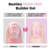 imageBeetles Builder Gel HEMAFreeSheer Breeze 05 oz 7 in 1 for Building Apex Strengthening Thickening Extension DIY Salon at Home for Beginner Sensitive NailsClear Builder Nails Gel KitUV Lamp NeededLight Purple  Glitter
