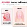 imageBeetles Builder Gel HEMAFreeSheer Breeze 05 oz 7 in 1 for Building Apex Strengthening Thickening Extension DIY Salon at Home for Beginner Sensitive NailsClear Builder Nails Gel KitUV Lamp Needed00Clear with liner brush