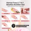 imageBeetles Builder Gel HEMAFreeSheer Breeze 05 oz 7 in 1 for Building Apex Strengthening Thickening Extension DIY Salon at Home for Beginner Sensitive NailsClear Builder Nails Gel KitUV Lamp NeededHEMA FREEGlitter Pink