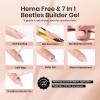 imageBeetles Builder Gel HEMAFreeSheer Breeze 05 oz 7 in 1 for Building Apex Strengthening Thickening Extension DIY Salon at Home for Beginner Sensitive NailsClear Builder Nails Gel KitUV Lamp NeededAmber Embrace Heme Free