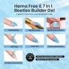 imageBeetles Builder Gel HEMAFreeSheer Breeze 05 oz 7 in 1 for Building Apex Strengthening Thickening Extension DIY Salon at Home for Beginner Sensitive NailsClear Builder Nails Gel KitUV Lamp NeededHEMA FREEBlueGlitter