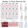 imageBeetles French Tips Press On Nails 224 Pcs Pink French Tip Nails Short Almond Fake Nails Soft Gel Nail Tips False Nails Art DIY For Women16 Sizes0Beetles X Press Kit1