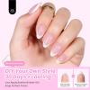 imageBeetles French Tips Press On Nails 224 Pcs Pink French Tip Nails Short Almond Fake Nails Soft Gel Nail Tips False Nails Art DIY For Women16 Sizes1Beetles X Press Kit DIY