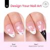 imageBeetles French Tips Press On Nails 224 Pcs Pink French Tip Nails Short Almond Fake Nails Soft Gel Nail Tips False Nails Art DIY For Women16 Sizes2Beetles X Press Kit2