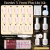 imageBeetles French Tips Press On Nails 224 Pcs Pink French Tip Nails Short Almond Fake Nails Soft Gel Nail Tips False Nails Art DIY For Women16 Sizes4Beetles X Press Kit4