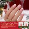 imageBeetles French Tips Press On Nails 224 Pcs Pink French Tip Nails Short Almond Fake Nails Soft Gel Nail Tips False Nails Art DIY For Women16 Sizes9Beetles X PressPearl French