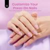 imageBeetles French Tips Press On Nails 224 Pcs Pink French Tip Nails Short Almond Fake Nails Soft Gel Nail Tips False Nails Art DIY For Women16 SizesBShort Almond Micro French
