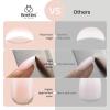 imageBeetles French Tips Press On Nails 224 Pcs Pink French Tip Nails Short Almond Fake Nails Soft Gel Nail Tips False Nails Art DIY For Women16 SizesCShort AlmondCloud Fade