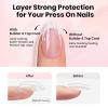 imageBeetles French Tips Press On Nails 224 Pcs Pink French Tip Nails Short Almond Fake Nails Soft Gel Nail Tips False Nails Art DIY For Women16 SizesZHEMAFree Nail Tips Glue Kit