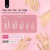 imageBeetles Gel Nail Kit Almond Nail Tips Easy Nail Extension Set 9 In 1 Nail Glue Gel with Pre shaped Medium Almond Nail Tips ampamp UV Nail Lamp Acrylic Nail Clipper DIY Art Gifts for Her14Medium Almond 300pcs Clear Kit