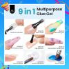 imageBeetles Gel Nail Kit Almond Nail Tips Easy Nail Extension Set 9 In 1 Nail Glue Gel with Pre shaped Medium Almond Nail Tips ampamp UV Nail Lamp Acrylic Nail Clipper DIY Art Gifts for Her11Short Almond 504pcs EtchX Kit