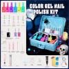 imageBeetles Nail Nook Gel Nail Polish Set  119 PCS 100 Colors Gel Polish Kit Base Glossy Matte Glitter Top Coat Glitter Pearl Cat Eye White Red Pink Nude Uv Led Nails Gift for WomenSummer Pretty Box