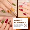 imageBeetles Winter Gel Nail Polish Colors Set  Amber Twilight 20 Colors 2025 Yellow Orange Red Cat Eye Brown Green Soak Off Uv Manicure Kit With Base Glossy Matte Top Coat Gift for Women00 Amber Twilight