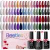 imageBeetles Winter Gel Nail Polish Colors Set  Amber Twilight 20 Colors 2025 Yellow Orange Red Cat Eye Brown Green Soak Off Uv Manicure Kit With Base Glossy Matte Top Coat Gift for Women0 Neutral Elegance