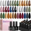 imageBeetles 25 Colors Gel Nail Polish Set 32PCS Yellow Orange Gel Polish Rustic Sonata with Base Coat Glossy ampamp Matte Top Coat White Blue Pink DIY Salon Soak Off UV Led Nails Gifts for Women72Morden City