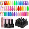 imageBeetles 25 Colors Gel Nail Polish Set 32PCS Yellow Orange Gel Polish Rustic Sonata with Base Coat Glossy ampamp Matte Top Coat White Blue Pink DIY Salon Soak Off UV Led Nails Gifts for Women20 Colors Rainbow Gel Polish