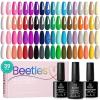 imageBeetles Nail Nook Gel Nail Polish Set  119 PCS 100 Colors Gel Polish Kit Base Glossy Matte Glitter Top Coat Glitter Pearl Cat Eye White Red Pink Nude Uv Led Nails Gift for WomenSparkle Red Pink Glitter Gel