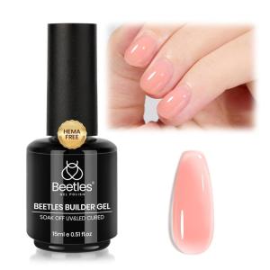 imageBeetles Builder Gel HEMAFreeSheer Breeze 05 oz 7 in 1 for Building Apex Strengthening Thickening Extension DIY Salon at Home for Beginner Sensitive NailsClear Builder Nails Gel KitUV Lamp NeededPristine Grace