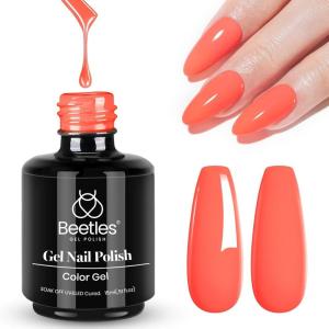 imageBeetles Burgundy Red Gel Polish15ml Burgundy Dark Red Gel Nail Polish UV LED Nail Lamp DIY Wine Winter Color Nail Art Design Gift for Women114Carly Coral Orange