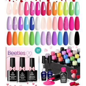 imageBeetles Winter Gel Nail Polish Colors Set  Amber Twilight 20 Colors 2025 Yellow Orange Red Cat Eye Brown Green Soak Off Uv Manicure Kit With Base Glossy Matte Top Coat Gift for WomenFancy Pop