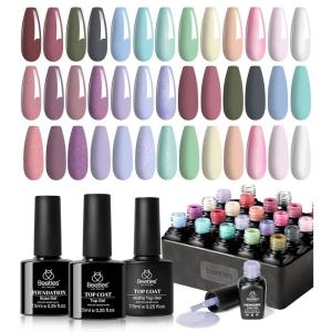 imageBeetles Winter Gel Nail Polish Colors Set  Amber Twilight 20 Colors 2025 Yellow Orange Red Cat Eye Brown Green Soak Off Uv Manicure Kit With Base Glossy Matte Top Coat Gift for Women001Healing Elixir