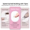 imageBeetles 2Pcs 20g Nail Glue Gel No Wipe HandsFree Tipex Solid Nail Glue Gel Super Strong for Acrylic Nails Extension Fake Nails 3D Nail Art Great for Home ampamp Salon Use U V Light Required1ATipex LiteSquare Short 512pcs