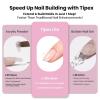 imageBeetles 2Pcs 20g Nail Glue Gel No Wipe HandsFree Tipex Solid Nail Glue Gel Super Strong for Acrylic Nails Extension Fake Nails 3D Nail Art Great for Home ampamp Salon Use U V Light Required0DTipex LiteAlmond Short 256pcs