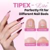 imageBeetles 2Pcs 20g Nail Glue Gel No Wipe HandsFree Tipex Solid Nail Glue Gel Super Strong for Acrylic Nails Extension Fake Nails 3D Nail Art Great for Home ampamp Salon Use U V Light Required0ATipex LiteStiletto Medium 256pcs