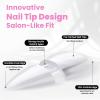 imageBeetles 2Pcs 20g Nail Glue Gel No Wipe HandsFree Tipex Solid Nail Glue Gel Super Strong for Acrylic Nails Extension Fake Nails 3D Nail Art Great for Home ampamp Salon Use U V Light Required1BTipex LiteAlmond Medium 512pcs