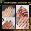 imageBeetles 2Pcs 20g Nail Glue Gel No Wipe HandsFree Tipex Solid Nail Glue Gel Super Strong for Acrylic Nails Extension Fake Nails 3D Nail Art Great for Home ampamp Salon Use U V Light Required0BTipex LiteSquare Long 256pcs