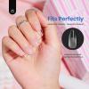 imageBeetles 3D Gel Nail Art 1Pcs 15ml Sculpting Gel 3 in 1 Clear No Wipe Nail Polish Rhinestone Art Glue for Nail Gems Diamond Jewelry U V LED Lamp Needed DIY Home Salon Christmas Nails Gifts for Women72Almond Medium 504pcs  Etch X Nail Tips