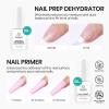 imageBeetles 3Pcs 15ml Builder Nail Gel with No Wipe Top Coat Gel Nail Polish and Base Coat Christmas Set for Nails Shine Finish and Long Lasting Nail Protection UVLED Lamp Needed Gift for Women4Pcs 20ml Nail Primer and Dehydrator Kit
