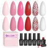 imageBeetles Blooming Gel  Hema Free Clear Blossom Blooming Gel Polish for Spreading Effect DIY Watercolor Floral Print Soak off U V LED Lamp Cure Nail Diy Manicure Art Design Gift00Fall in Love Pink
