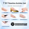 imageBeetles Builder Gel for Nails 2 Pcs 051 oz 8 in 1 Clear Builder Nail Gel Set for Nail Apex Extension LED Lamp Cured Strengthening Nails for Beginners ampamp DIY Fall Nails Salon Manicurist Women2 Pcs Clear