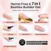 imageBeetles Builder Gel for Nails 2 Pcs 051 oz 8 in 1 Clear Builder Nail Gel Set for Nail Apex Extension LED Lamp Cured Strengthening Nails for Beginners ampamp DIY Fall Nails Salon Manicurist Women0HEMA Free Nude  Clear