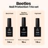 imageBeetles Builder Gel for Nails 2 Pcs 051 oz 8 in 1 Clear Builder Nail Gel Set for Nail Apex Extension LED Lamp Cured Strengthening Nails for Beginners ampamp DIY Fall Nails Salon Manicurist WomenClear  Base Top Coat