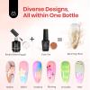 imageBeetles Extra Glossy No Wipe Gel Top Coat 2 Pcs 15ml Super Shiny Clear Glossy Top Coat Gel Nail Polish Soak Off Uv Nail Lamp Nail Salon Manicure DIY Home Gifts for WomenBlooming Gel and Top Coat
