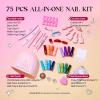 imageBeetles Gel Nail Polish Kit with U V Light  25 Colors Gel Polish Set Fall Nail Fest Fragments of Time 45 Pcs Nails Kit with Tools DIY Salon Manicure Set Gifts for Women Girls  One Color One BottleEmotional Journey