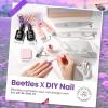 imageBeetles Gel Nail Polish Kit with U V Light 19 Pcs Garden Party Pastel 8 Colors Soak Off Gel Nail Set with Base and Top Coat Sticker accessories All in One Manicure Party FavorsLavender Paradise