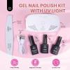 imageBeetles Gel Nail Polish Kit with U V Light Gel Polish Starter Kit Soak Off Nude Gray Purple Mauve Light Pink LED Nail Lamp Base Gel Top Coat DIY Home Valentines Day Gifts for Her0  1 ColorWhite
