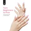 imageBeetles Gel Nail Polish Kit with Uv Light Base Gel Top Coat 6 Colors Nude Neutral Nail Polish Starter Kit Soak off Led Set DIY Manicure Home Nail Essentials Gift for Girls Women006 Pink White Color with UV Light