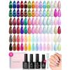 imageBeetles Gel Nail Polish kit with UV Light 108 PCS 55 Colors Valentines Gel Polish Set Base Coat Glossy Matte Glitter Top Coat Gel Polish Glitter Red Green Brown Purple Pink Cat Eye Gel Gift for WomenVivid Moments