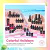 imageBeetles Gel Nail Polish kit with UV Light 108 PCS 55 Colors Valentines Gel Polish Set Base Coat Glossy Matte Glitter Top Coat Gel Polish Glitter Red Green Brown Purple Pink Cat Eye Gel Gift for WomenColorful holidays