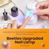 imageBeetles Gel Nail Tips 500Pcs Medium Coffin Pre Shaped Clear Full Cover False Nails Press on for Gel Art Polish Soak Off Lamp Easy Nail Extensions Acrylic20Mini Uv Light