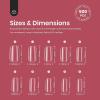 imageBeetles Gel Nail Tips 500Pcs Medium Coffin Pre Shaped Clear Full Cover False Nails Press on for Gel Art Polish Soak Off Lamp Easy Nail Extensions Acrylic35Short Square500PCClear