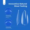 imageBeetles Gel Nail Tips 500Pcs Medium Coffin Pre Shaped Clear Full Cover False Nails Press on for Gel Art Polish Soak Off Lamp Easy Nail Extensions Acrylic31Medium Almond 500pcs Clear