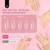 imageBeetles Gel Nail Tips 500Pcs Medium Coffin Pre Shaped Clear Full Cover False Nails Press on for Gel Art Polish Soak Off Lamp Easy Nail Extensions Acrylic38Almond Medium 630pcs Clear Nail Tips