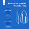 imageBeetles Gel Nail Tips 500Pcs Medium Coffin Pre Shaped Clear Full Cover False Nails Press on for Gel Art Polish Soak Off Lamp Easy Nail Extensions Acrylic32Almond Short 504pcs Clear Nail Tips